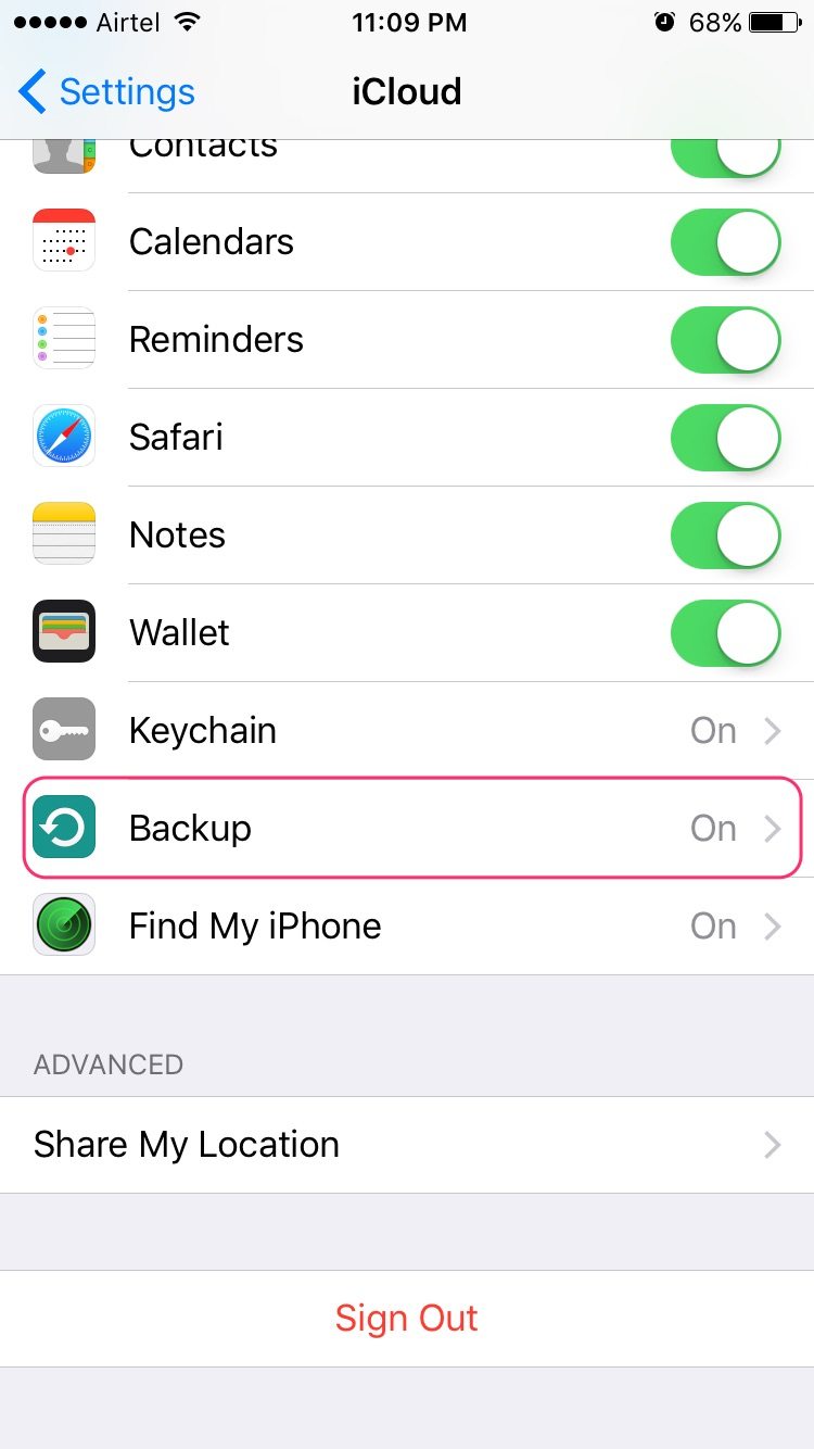 iphone backup date wrong